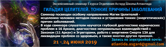 Семинар 5 курса "Работа с Тонкими Причинами Заболеваний", 21 - 24 июня 2019 г.